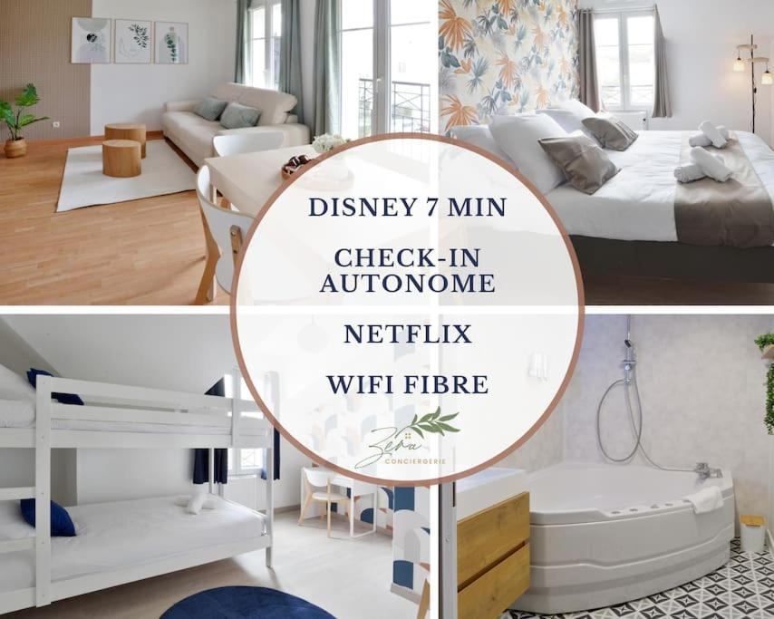 Sesame Duplex Disneyland Paris Netflix 6 Personnes Et 1 Bebe Avec Parking Apartment Bailly-Romainvilliers Exterior foto